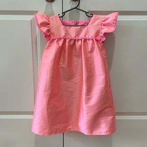 Holly Hastie 7/8 pink taffeta pom pom dress